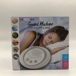 Remedies Sound Machine RM07 White Noise Sleep 6 Sounds Battery Travel Auto Timer